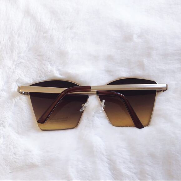 Aubrey Brown Gradient Vintage Oversized Sunglasses - Picture 6 of 6